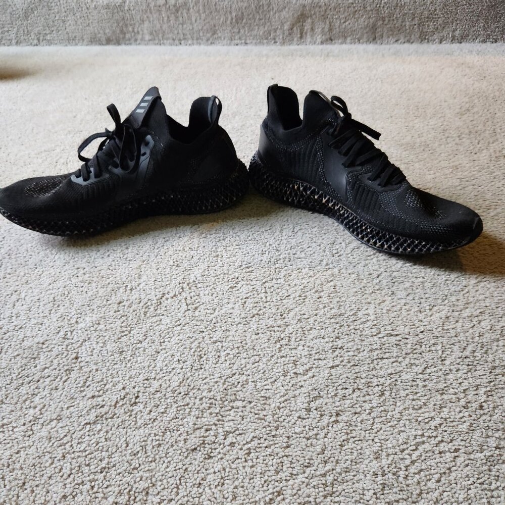 Men's Size 14 Adidas AlphaEdge 4D Reflective Core Black Running Shoes FV4686